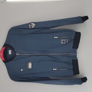 Sneak Peek jacket with patches.